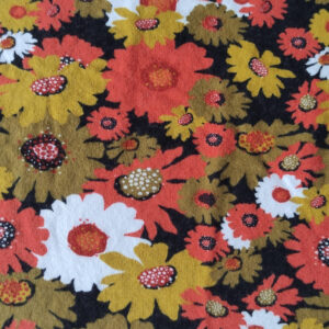 Tissu Sweat-  Fleurs automnale – prix 50 cm